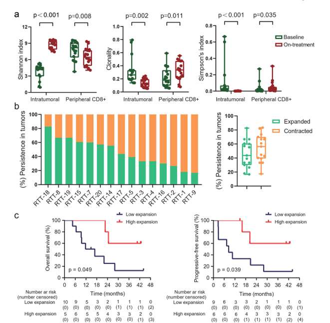 Radiotherapy and camrelizumab results of TCR diversity (Yan et al., 2022)