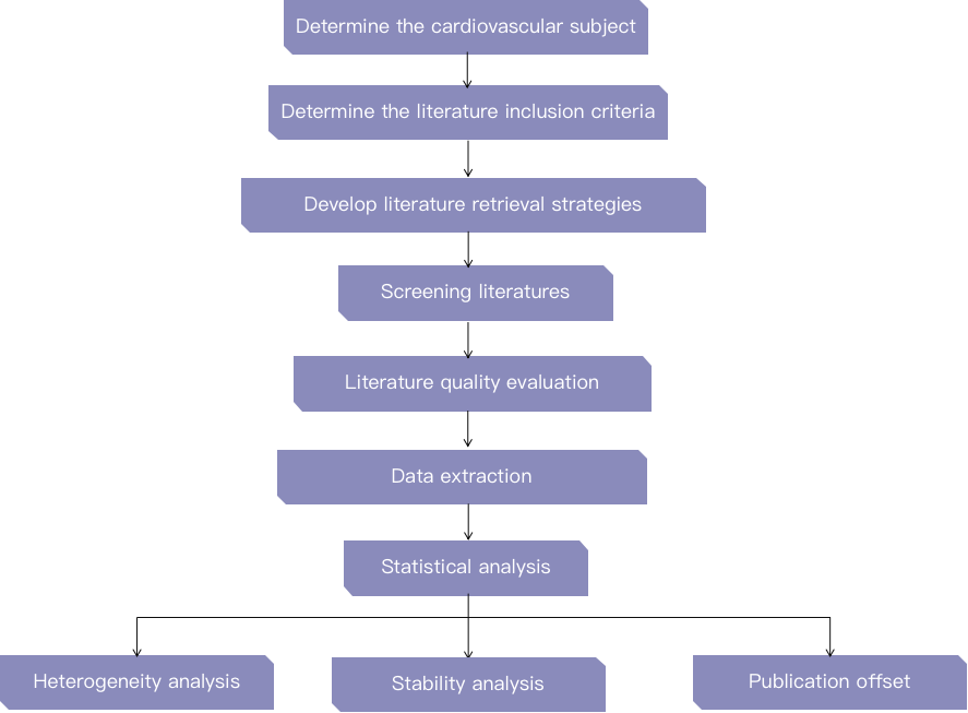 The figure shows the general steps for disease research meta-analysis. - CD Genomics.