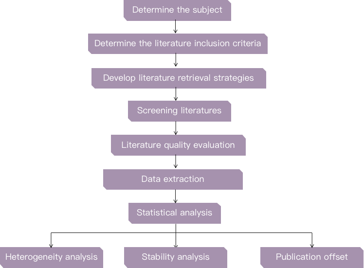 The figure shows the general steps for disease research meta-analysis. - CD Genomics.