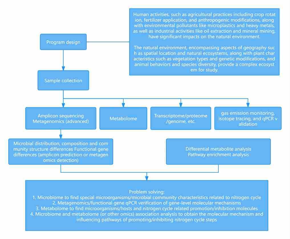 Figure 1: Schematic overview of microbial study methods for nitrogen cycle analysis.