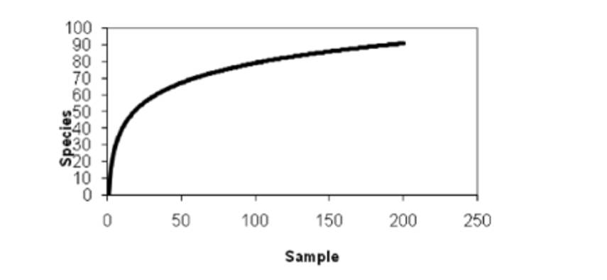 Species accumulation curve.