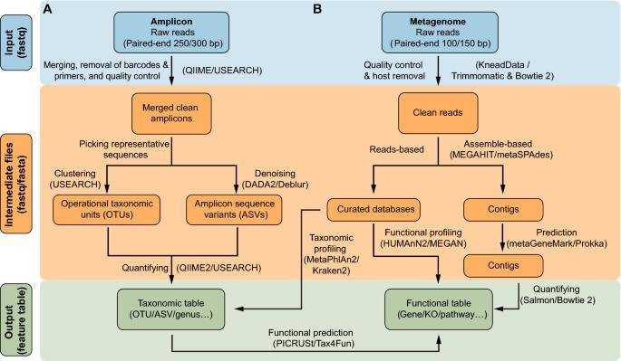 Workflow of commonly used methods.