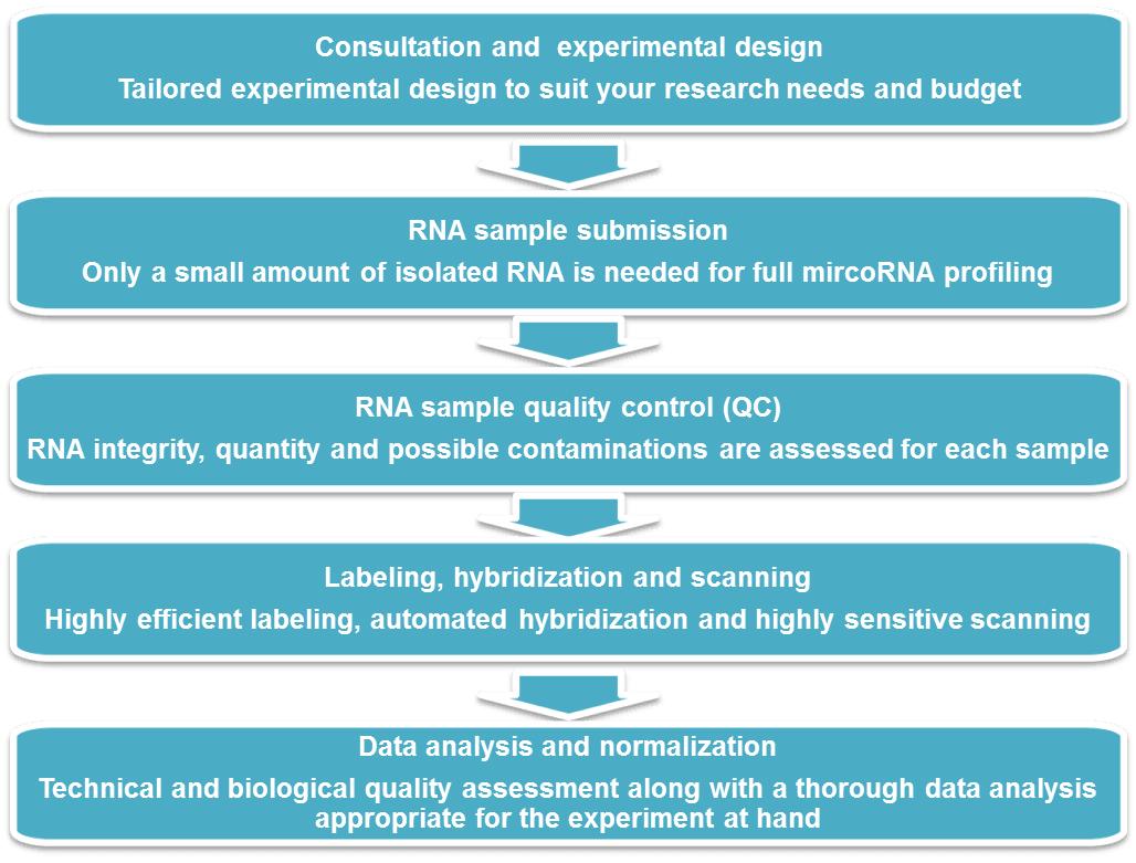 The Workflow of MicroRNA Expression Profiling Microarray.