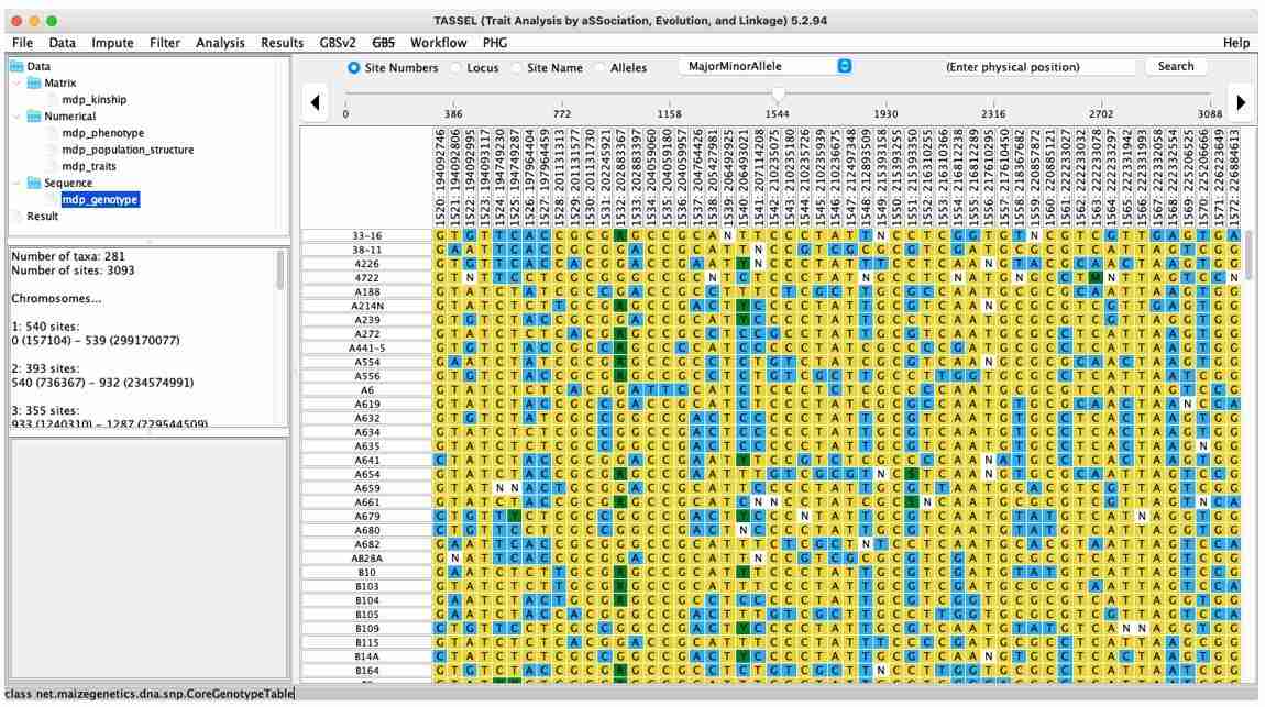 TASSEL import genotype data.